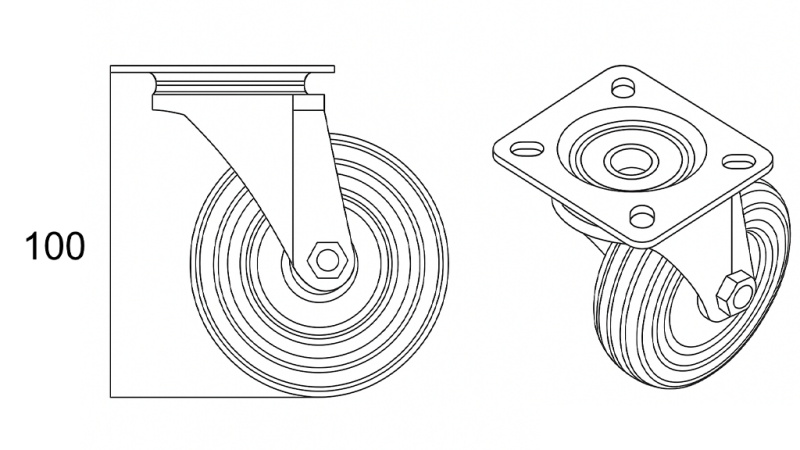 RATAS 75mm PÖÖRATAVAL ALUSEL