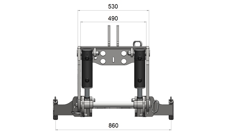 TRAKTORI UNIVERSAALNE ESIRIPPSÜSTEEM CAT. 3 2500 KG