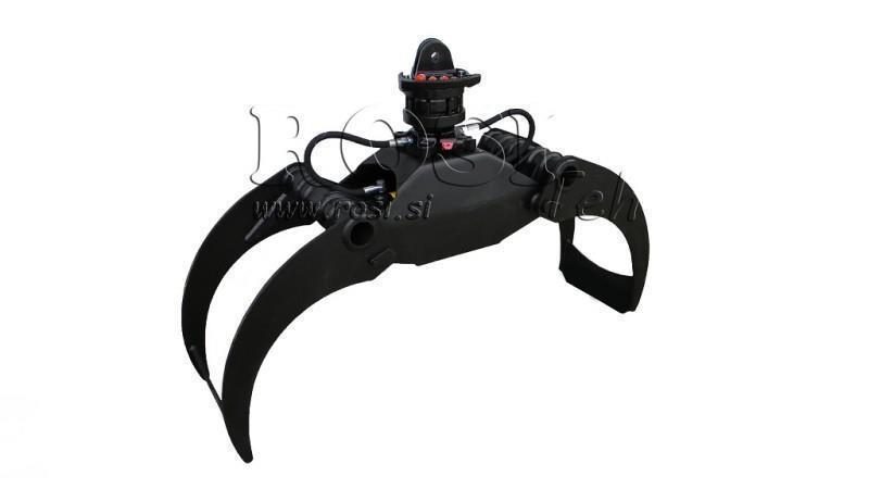 ARTIGLIO FORESTALE LG1500 kg - 1320 mm ROTATORE 4500/2500 KG CON FLANGIA