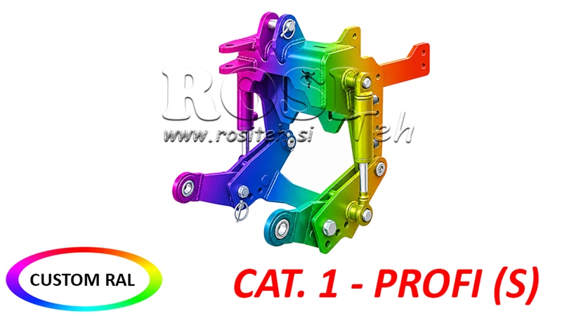 TRAKTORI UNIVERSAALNE ESIRIPPSÜSTEEM CAT. 1 - PROFI STANDARD 800 KG (RAL TEIE VALIKUL)