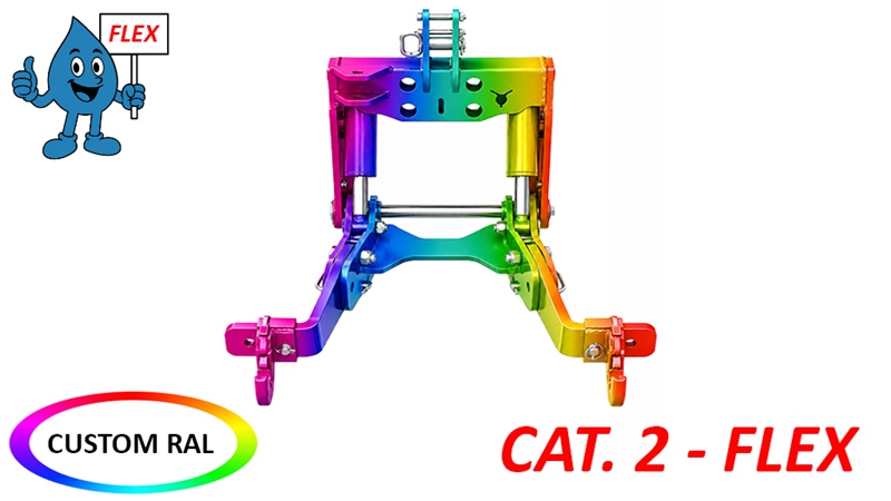 TRAKTORI UNIVERSAALNE ESIRIPPSÜSTEEM CAT. 2 - FLEX 1500 KG (RAL TEIE VALIKUL)