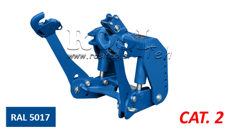 KOMPLETNÝ TROJBODOVÝ ZÁVES NA TRAKTOR UNIVERZÁLNY 2KAT PRE TRAKTOR 1500kg - MODRÁ (RAL 5017)