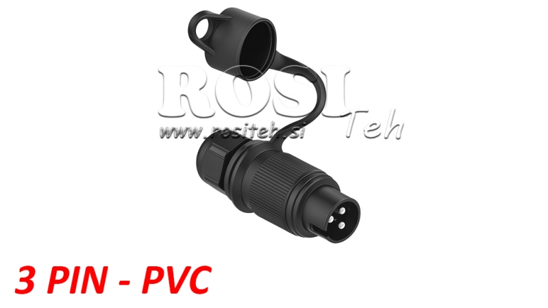 ZÁSTRČKA 3 PIN PVC