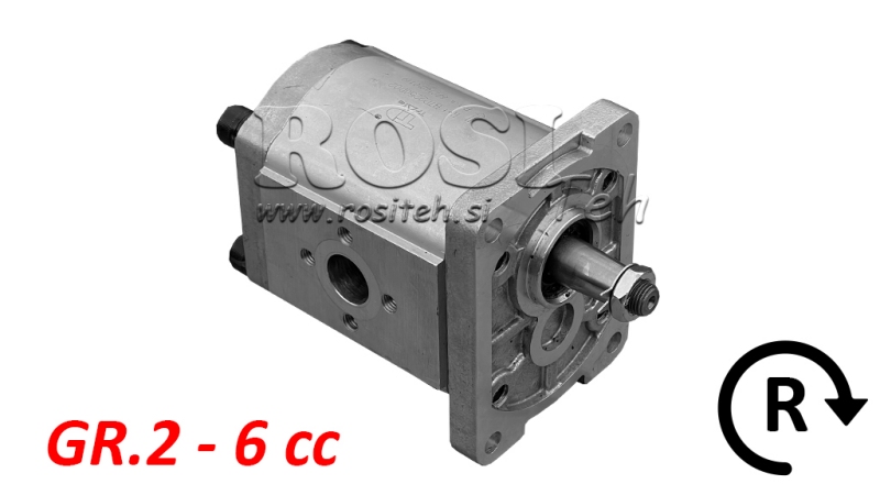 POMPE HYDRAULIQUE GR.2 6 CC DROITE - FLANGES