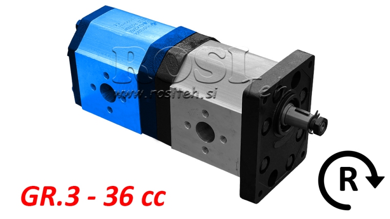 HYDRAULICKÉ ČERPADLO 30C36X242 ZADNÉ GR.3 36 CC PRAVÉ