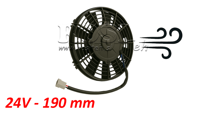 AXIAL VIFTE 190MM TRYKKER 24V