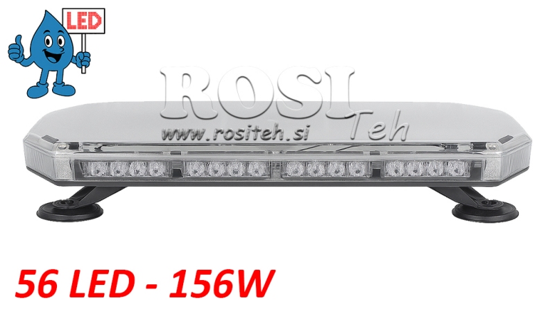 LAMPE ROTATIVE STROBE MAGNÉTIQUE LED 56 LED 156W 12V-24V