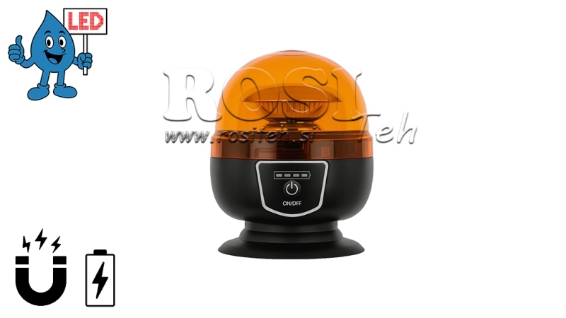 LAMPE MAGNÉTIQUE ROTATIVE À LED - BATTERIE