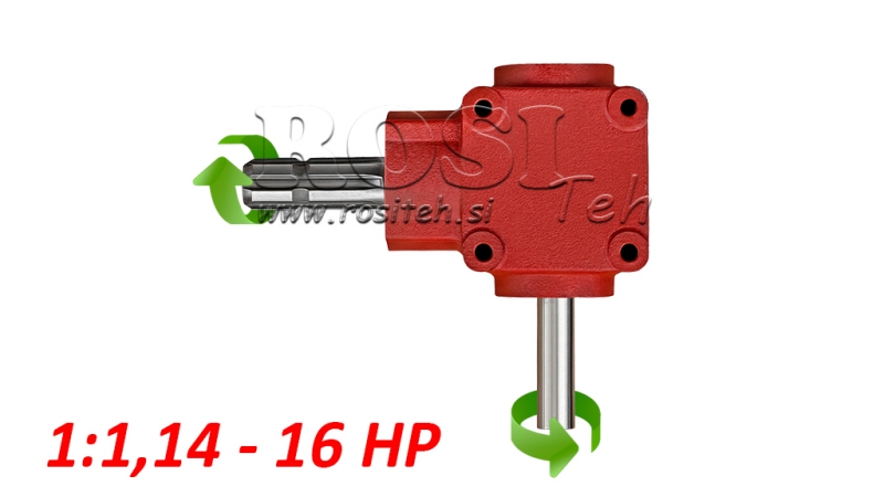 VINKELVÄXEL L-155J 1: 1.14 (16HP-12KW)