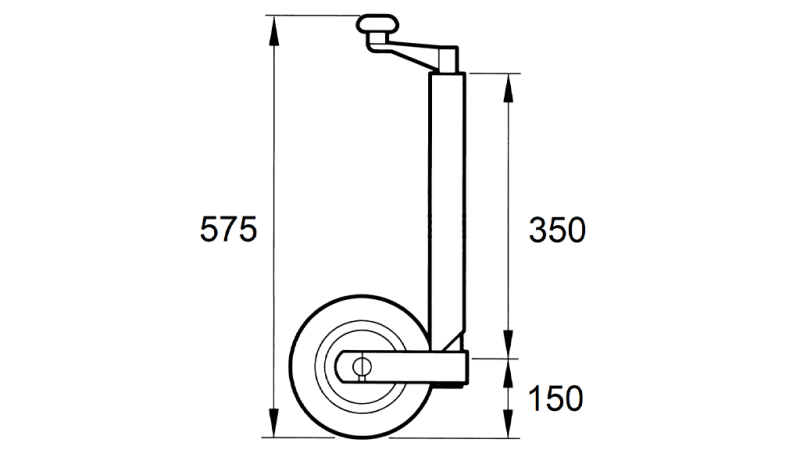 POTPORNA NOGA AUTO PRIKOLICE 220mm-150kg