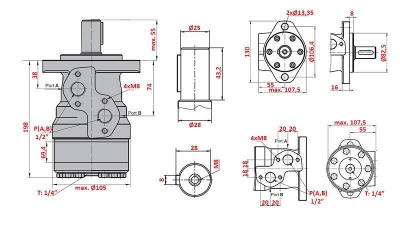 HYDRAULISK MOTOR MR 400