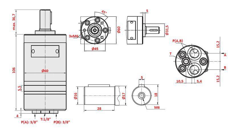 HÜDRAULILINE MOOTOR MM 12.5