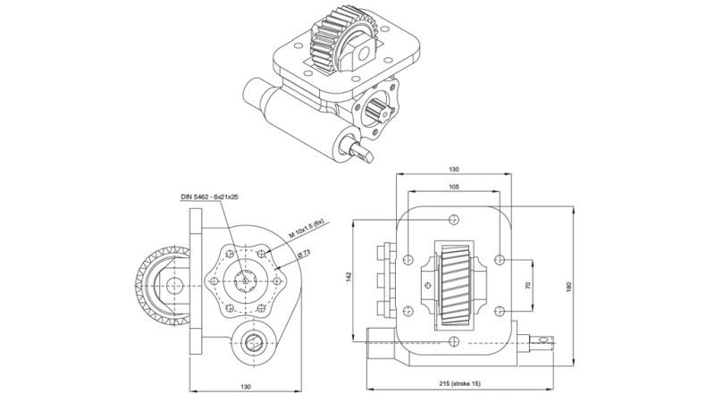 Afmetingen VAN HYDRAULISCHE POMP - ISUZU HINO MECHANISCH
