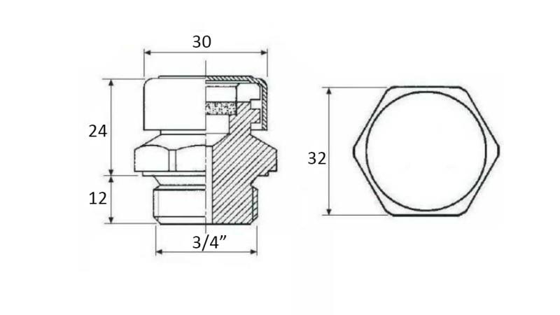 HÜDRAULINE VENT PTO 3/4
