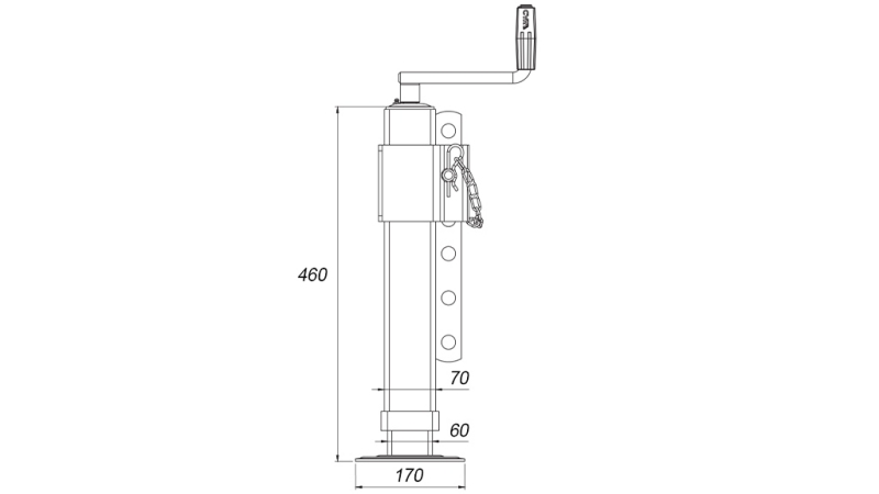 KEERMEGA TOETUSJALG REGULEERITAV 320mm - 1,000kg