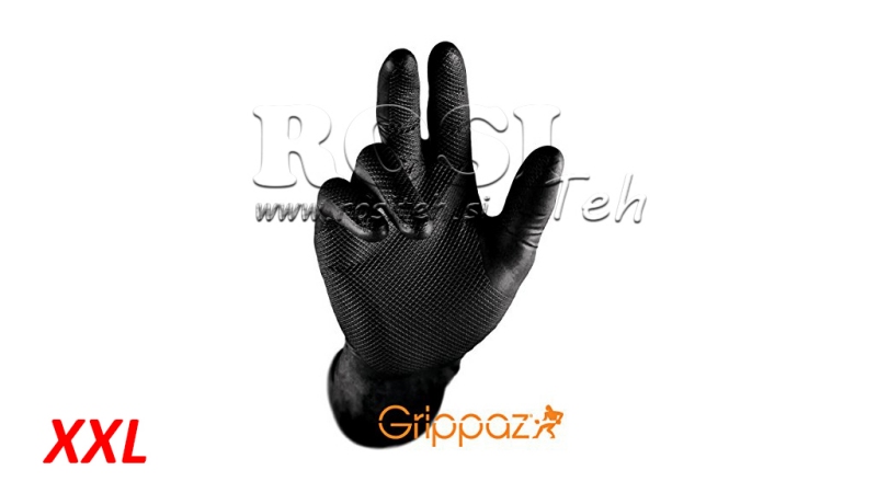 GUANTES DE NITRILO GRIPPAZ NEGRO 50/1 - XXL