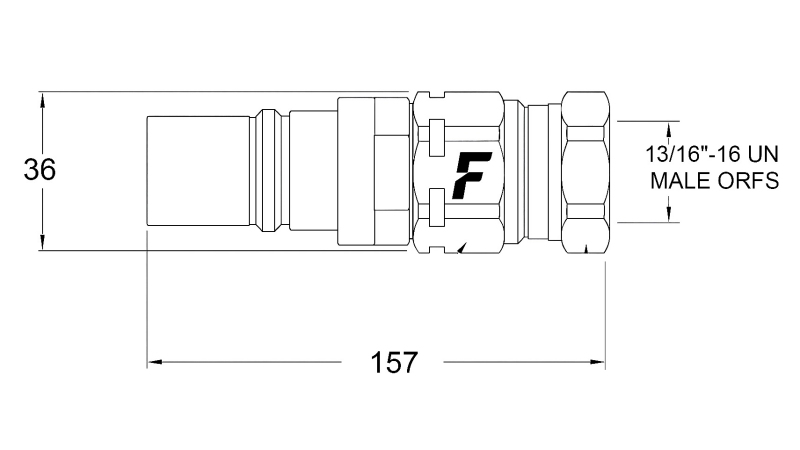 MOŠKA HITRA SPOJKA ZA MULTI-FASTER 9/16 3PLK,3PLV C - MOBILNI DEL