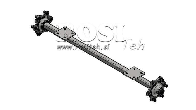 OSA PRO PŘÍVĚS 1800 kg BEZ BRZD (1460 mm) s montážní deskou