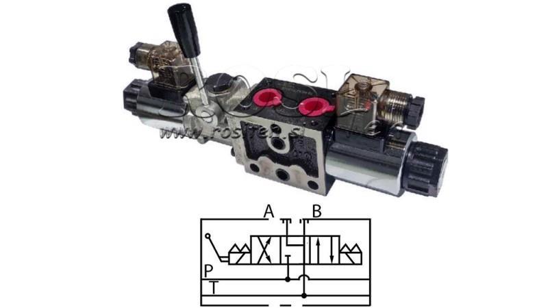 VÁLVULA HIDRÁULICA MANUAL Y ELECTROMAGNÉTICA YEAT-MONTAR 12V N6