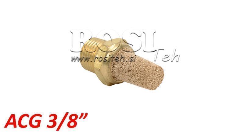 SILENCIEUX PNEUMATIQUE EN LAITON ACG 038 HAUT