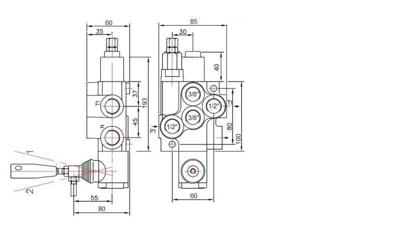 HYDRAULISK VENTIL 1xP40 HYDROMOTOR