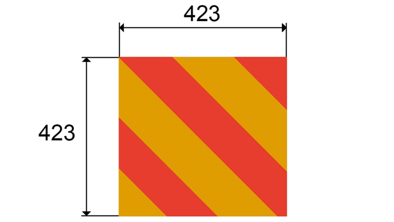 ALU PLOČA UPOZORENJA ZA VOZILA I PRIKLJUČKE 423x423mm