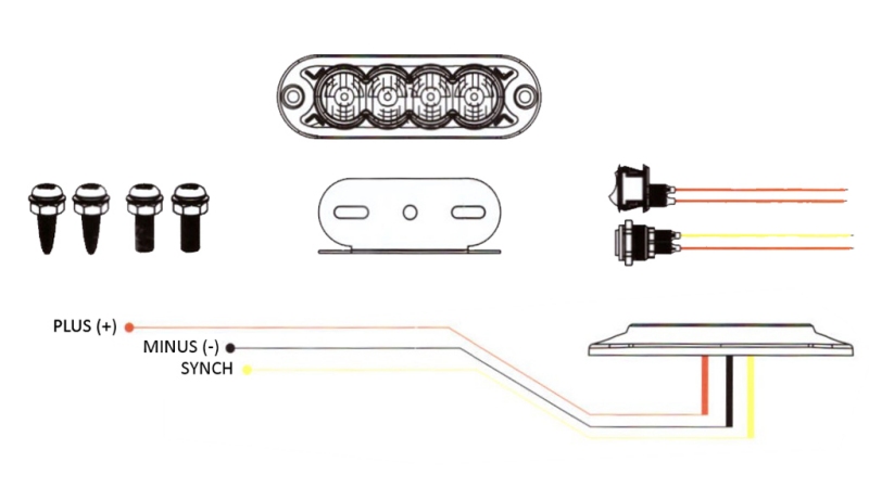 LED STROBOVALGUSTI 12/24 V