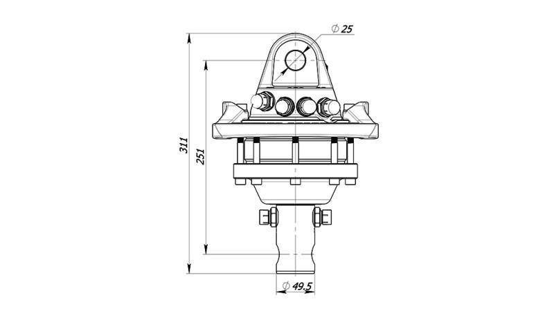 ΥΔΡΑΥΛΙΚΟΣ ΡΟΤΑΡΑΣ 3000/1500 KG ΜΕ ΑΞΟΝΑ