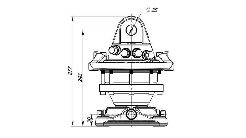 HYDRAULICKÝ ROTÁTOR 3000/1500 KG S FLANŠOU