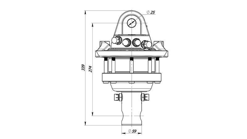 ROTADOR HIDRÁULICO 4500/2500 KG CON EJE