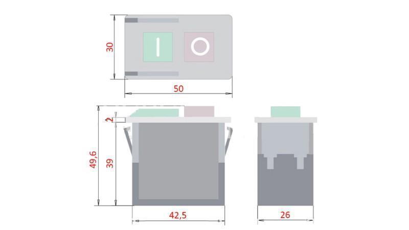 PREPÍNAČ on/off 5E4 250V 6A