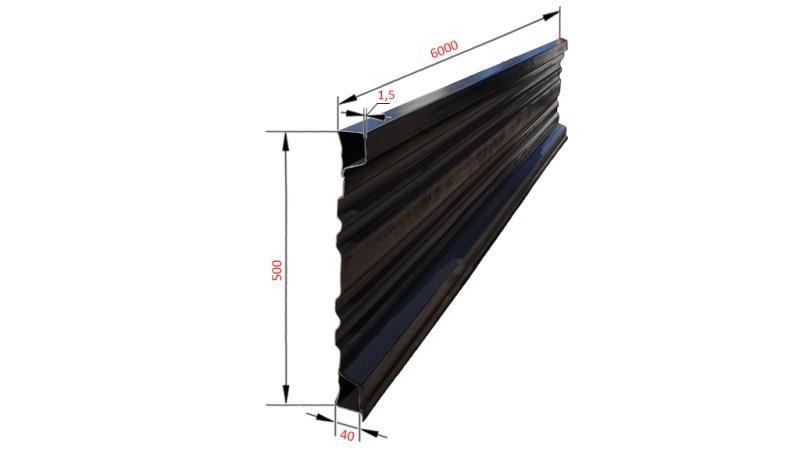 KÜLGPANEEL KALLUTUSHAAGISELE 6 METRIT - KÕRGUS 500 mm