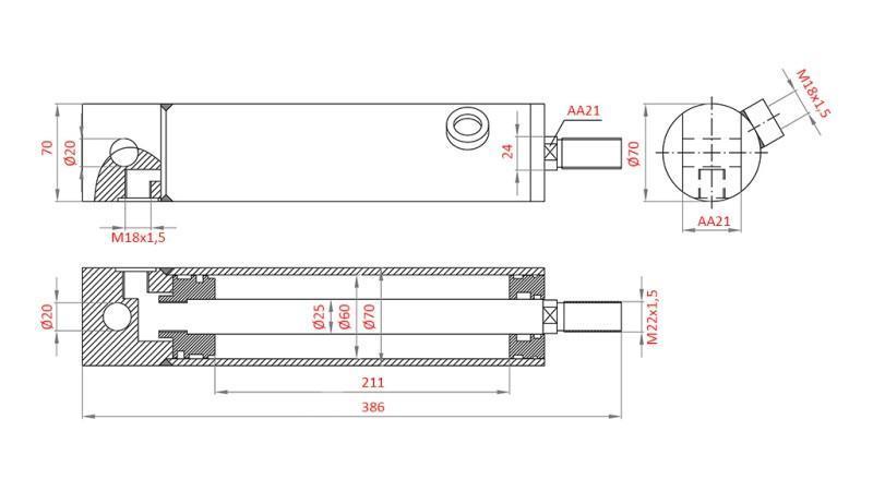 ΥΔΡΑΥΛΙΚΟΣ ΚΥΛΙΝΔΡΟΣ ΔΙΕΥΘΥΝΣΗΣ MASSEY FERGUSON OEM-3483329M92