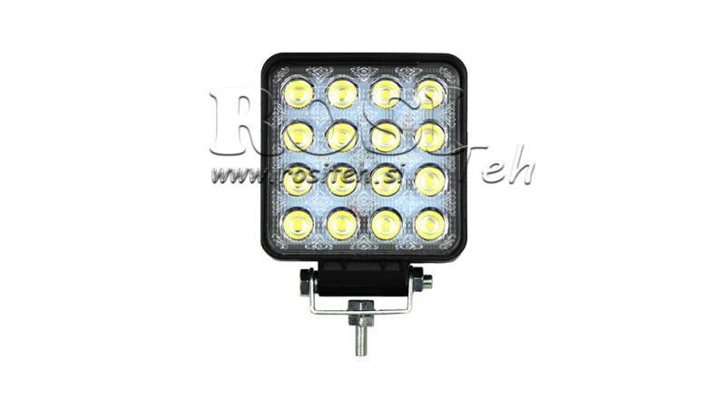 LED PRACOVNÉ SVETLO - SVETLO 16 LED 48W 12V-24V