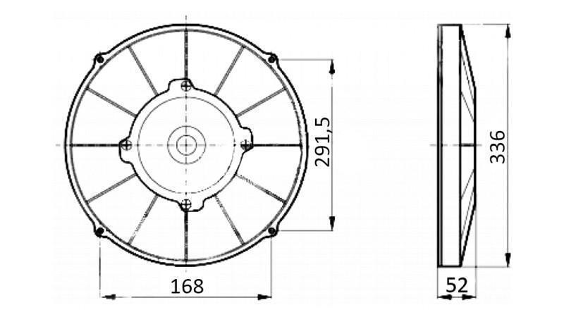 AXIAL VENTILATOR 305mm PULLING 24V