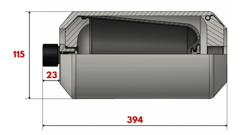 HÜDRAULILINE AKUMULAATOR 2.8 LIT - BSP1/2