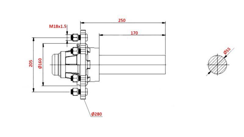 POOLTELG 3000 kg l.300 mm