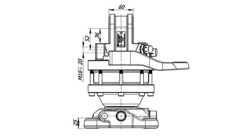 HYDRAULICKÝ ROTÁTOR 3000/1500 KG S FLANŠOU