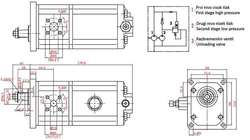 HÜDRAULIKAPUMP GR.2 HI-LO 22C3,5/11X815R