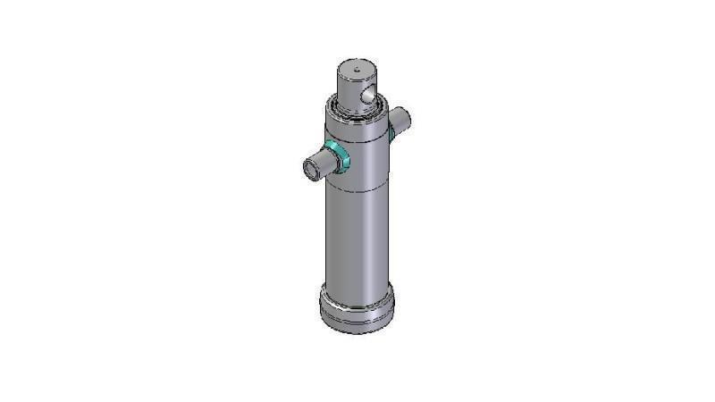 3022F -TELESCOPICKÝ CYLINDR STANDARD/DÍRA 2 STUPNĚ ZDVIH 595 PRŮMĚR 95