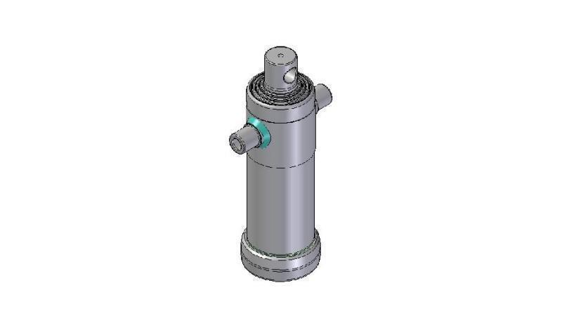 3045F - TELESCOPIC CYLINDER STANDARD/HOLE 4 STAGES STROKE 1190 FI 124