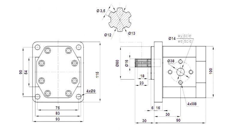 HÜDRAULILINE PUMP NSZ 10 - 6 HAMMAS 10 CC PAREM