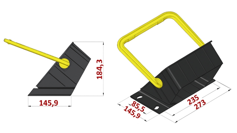 LAIKIKLIS PLASTIKINIAM KAMPUI DIN 76051/E53 6,500 KG
