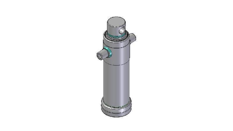 4023F -TELESCOPISK CYLINDER STANDARD/HUL 2 TRIN SLAG 695 DIAMETER 124
