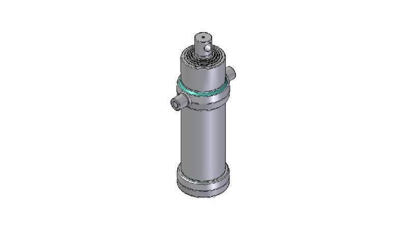 5002F -TELESCOPISK CYLINDER STANDARD/HUL 5 TRIN SLAG 2470 FI 170