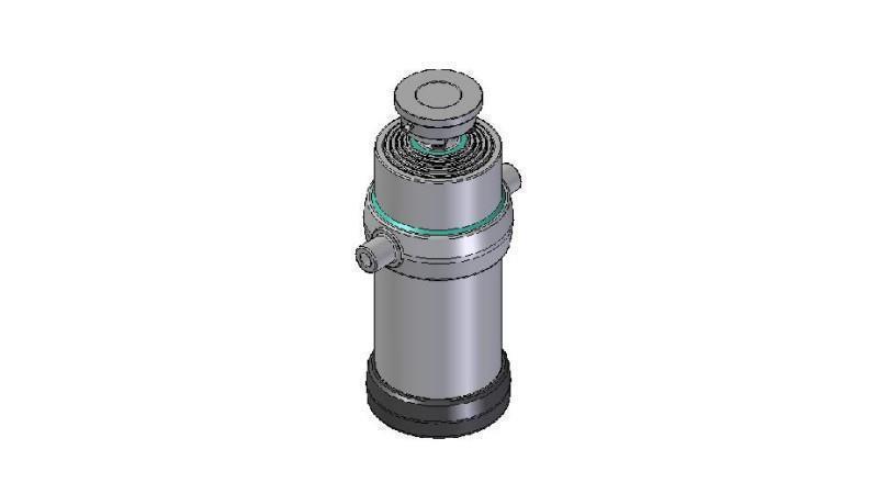 5034S -TELESCOPISK CYLINDER STANDARD/BOLD 5 TRIN SLAG 2050 DIAMETER 215