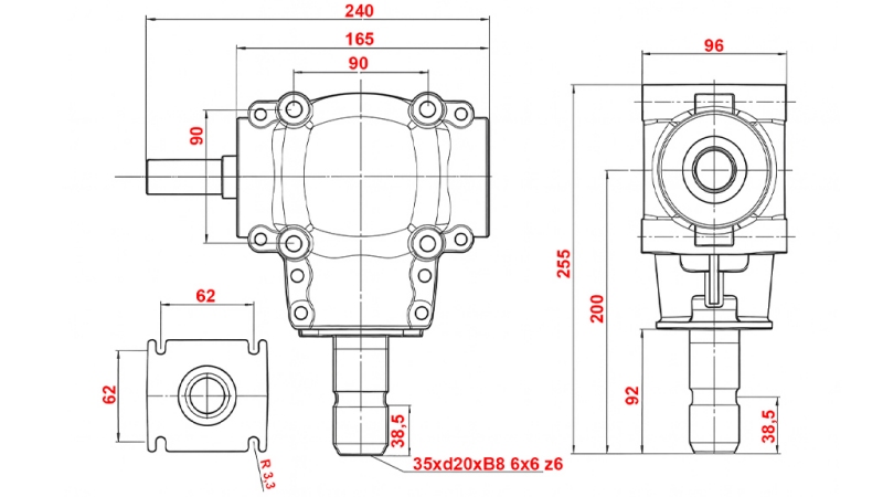NURK KÄIGUKAST L-150J 1:1.14 (16HP-12KW)