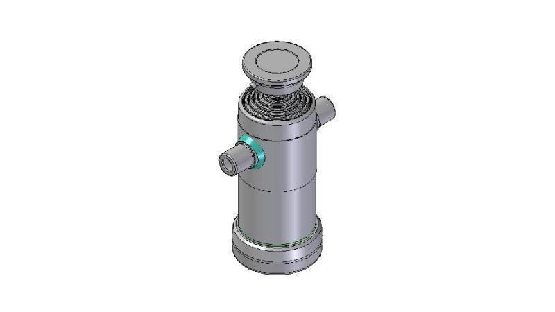6004S -TELESCOPISK CYLINDER STANDARD/BOLD 6 TRIN SLAG 1245 DIAMETER 124