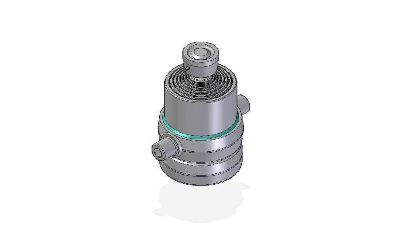 7015S -TELESCOPISK CYLINDER STANDARD/BOLL 7 STEG RESA 1135 DIAMETER 190