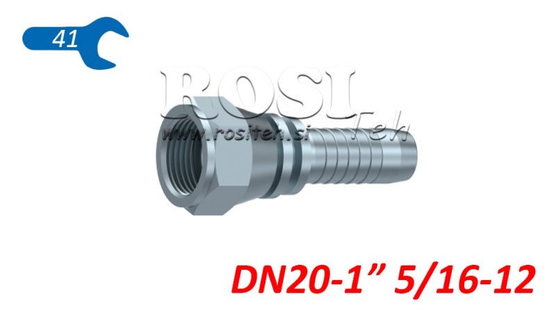 HÜDRAULINE ÜHENDUS DKJ JIC74° NAINE DN20-1” 5/16-12